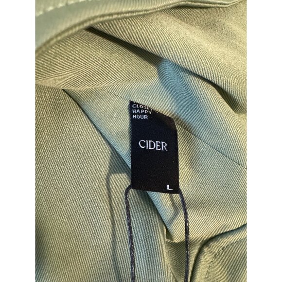 NWT Cider L Green NWT Cropped Bustier Top Silver Chain Straps & Back Zip Closure - Picture 8 of 10